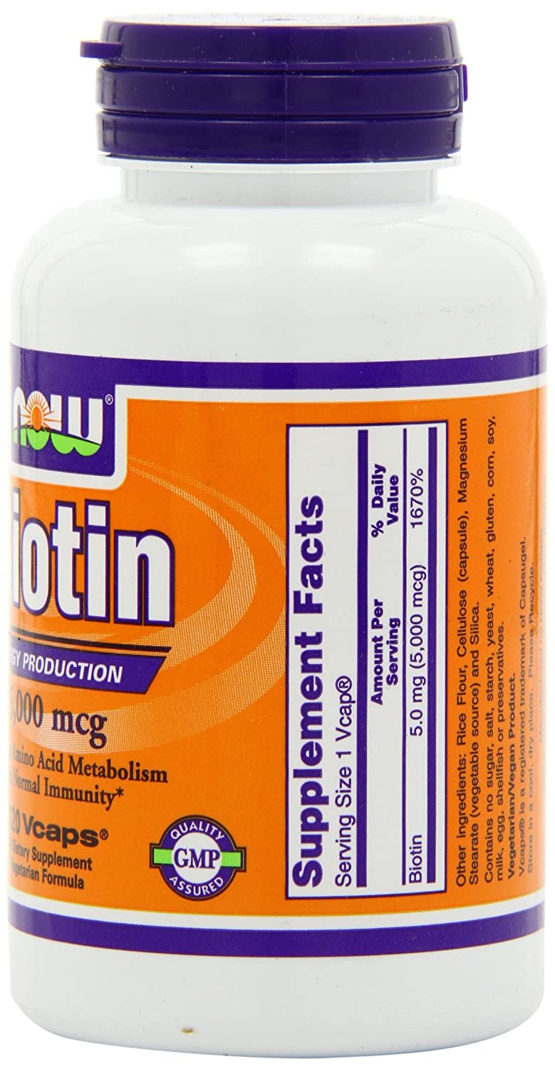Bottle of Biotin Supplements on Amazon
